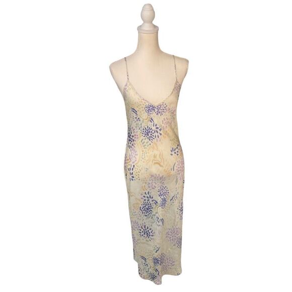 Wilfred Floral Print Slip Midi Dress Cream Size Small - Picture 1 of 11